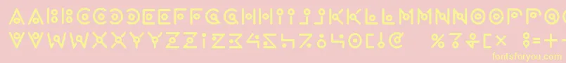Wearealien Font – Yellow Fonts on Pink Background