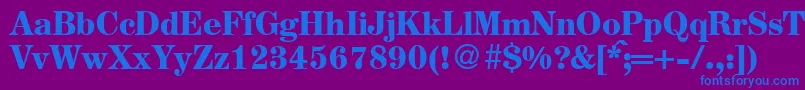 AugustmediumdbBold Font – Blue Fonts on Purple Background