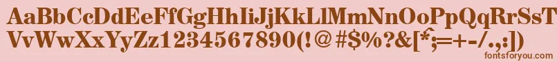 AugustmediumdbBold Font – Brown Fonts on Pink Background