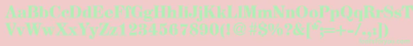 Police AugustmediumdbBold – polices vertes sur fond rose