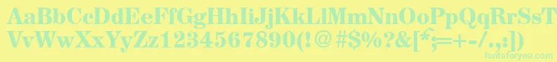AugustmediumdbBold Font – Green Fonts on Yellow Background