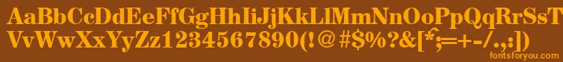 AugustmediumdbBold Font – Orange Fonts on Brown Background