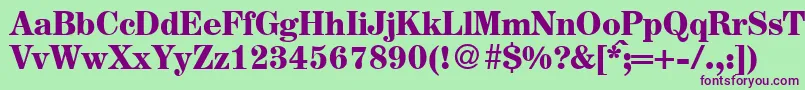 AugustmediumdbBold Font – Purple Fonts on Green Background
