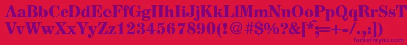AugustmediumdbBold Font – Purple Fonts on Red Background