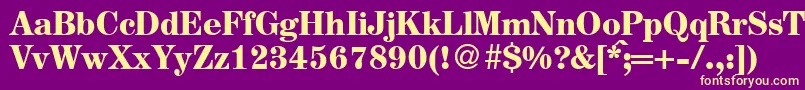 En savoir plus sur la police AugustmediumdbBold Police AugustmediumdbBold – polices jaunes sur fond violet