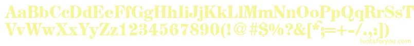 AugustmediumdbBold Font – Yellow Fonts on White Background