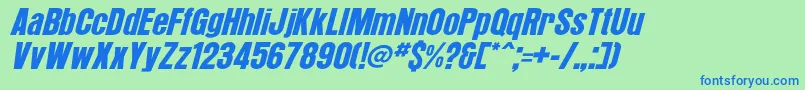 fuente ArroyoItalic – Fuentes Azules Sobre Fondo Verde