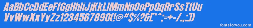 ArroyoItalic Font – Pink Fonts on Blue Background