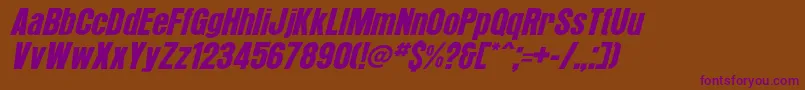 Шрифт ArroyoItalic – фиолетовые шрифты на коричневом фоне