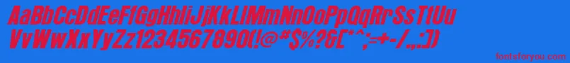 ArroyoItalic Font – Red Fonts on Blue Background