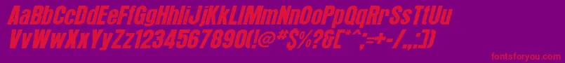 ArroyoItalic Font – Red Fonts on Purple Background