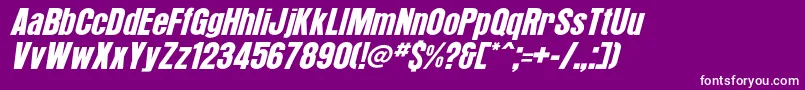 fuente ArroyoItalic – Fuentes Blancas Sobre Fondo Morado