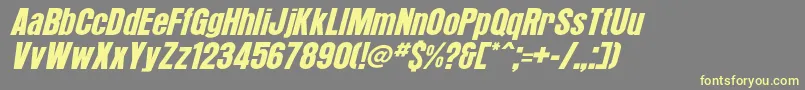 ArroyoItalic Font – Yellow Fonts on Gray Background