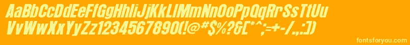 ArroyoItalic Font – Yellow Fonts on Orange Background