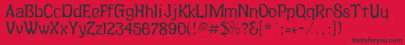 AbagailRegular Font – Black Fonts on Red Background