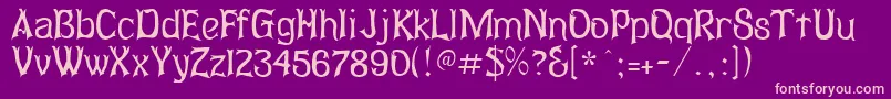 AbagailRegular Font – Pink Fonts on Purple Background