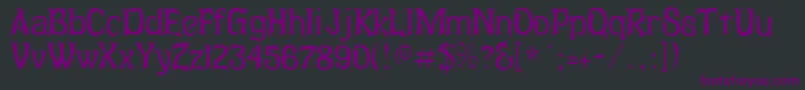 フォントAbagailRegular – 黒い背景に紫のフォント