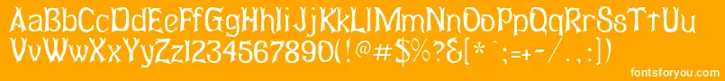 AbagailRegular Font – White Fonts on Orange Background