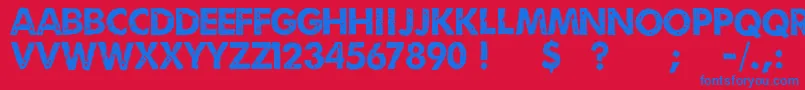 Umbrage Font – Blue Fonts on Red Background