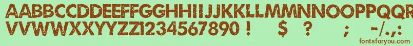 Umbrage Font – Brown Fonts on Green Background