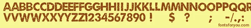 Umbrage Font – Brown Fonts on Yellow Background