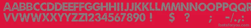 Umbrage Font – Gray Fonts on Red Background