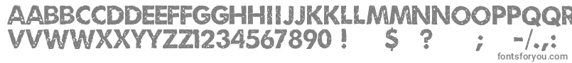 フォントUmbrage – 白い背景に灰色の文字