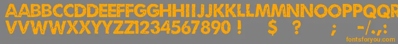 Umbrage Font – Orange Fonts on Gray Background