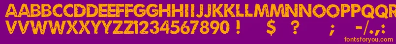 Umbrage Font – Orange Fonts on Purple Background