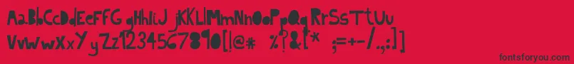 フォントIndietronicaLight – 赤い背景に黒い文字
