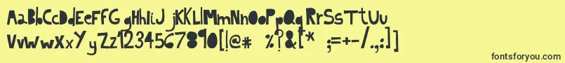 IndietronicaLight Font – Black Fonts on Yellow Background