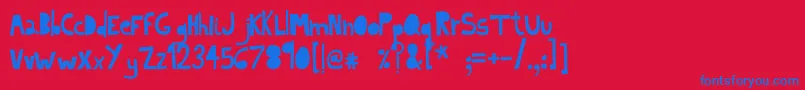 IndietronicaLight Font – Blue Fonts on Red Background