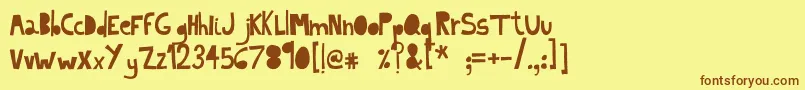 IndietronicaLight Font – Brown Fonts on Yellow Background