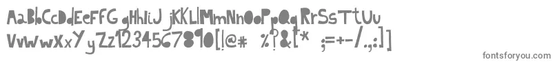 IndietronicaLight-fontti – harmaat kirjasimet valkoisella taustalla