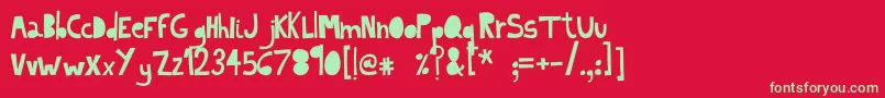 Police IndietronicaLight – polices vertes sur fond rouge