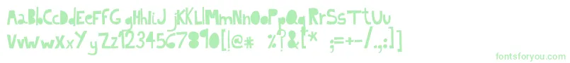 IndietronicaLight Font – Green Fonts on White Background