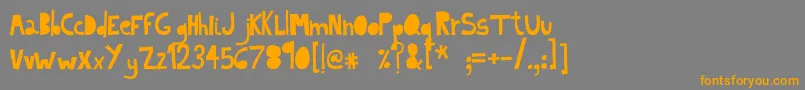 Czcionka IndietronicaLight – pomarańczowe czcionki na szarym tle