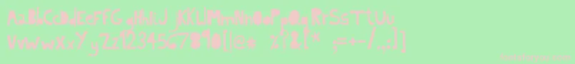 IndietronicaLight Font – Pink Fonts on Green Background