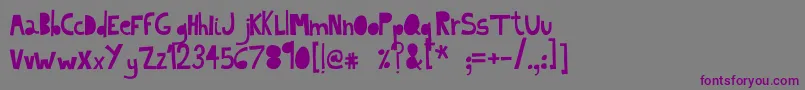 More about IndietronicaLight Font IndietronicaLight Font – Purple Fonts on Gray Background