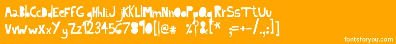 IndietronicaLight Font – White Fonts on Orange Background