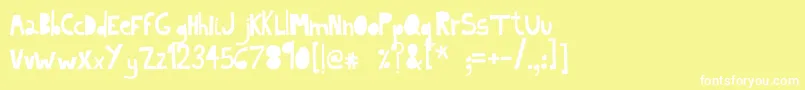 IndietronicaLight Font – White Fonts on Yellow Background