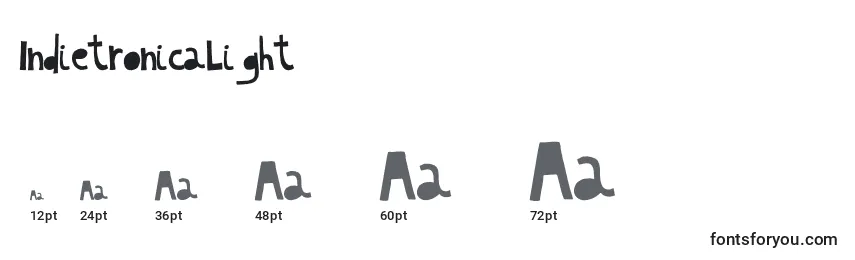 IndietronicaLight Font Sizes