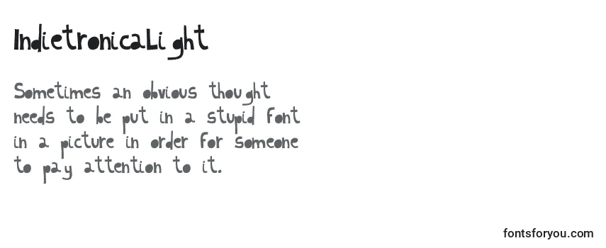 IndietronicaLight Font