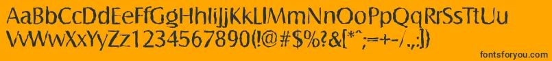 SalzburgrandomRegular Font – Black Fonts on Orange Background