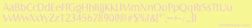 SalzburgrandomRegular Font – Pink Fonts on Yellow Background