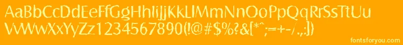 SalzburgrandomRegular Font – Yellow Fonts on Orange Background