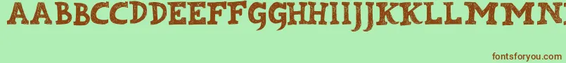 Kabupaten Font – Brown Fonts on Green Background