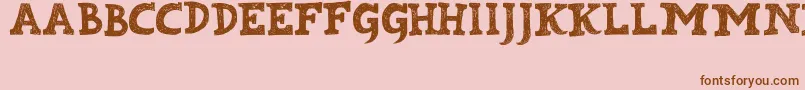 Kabupaten Font – Brown Fonts on Pink Background
