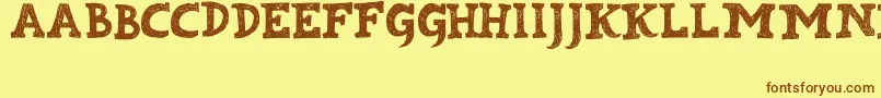 Kabupaten Font – Brown Fonts on Yellow Background