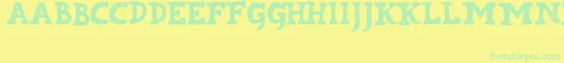 Kabupaten Font – Green Fonts on Yellow Background